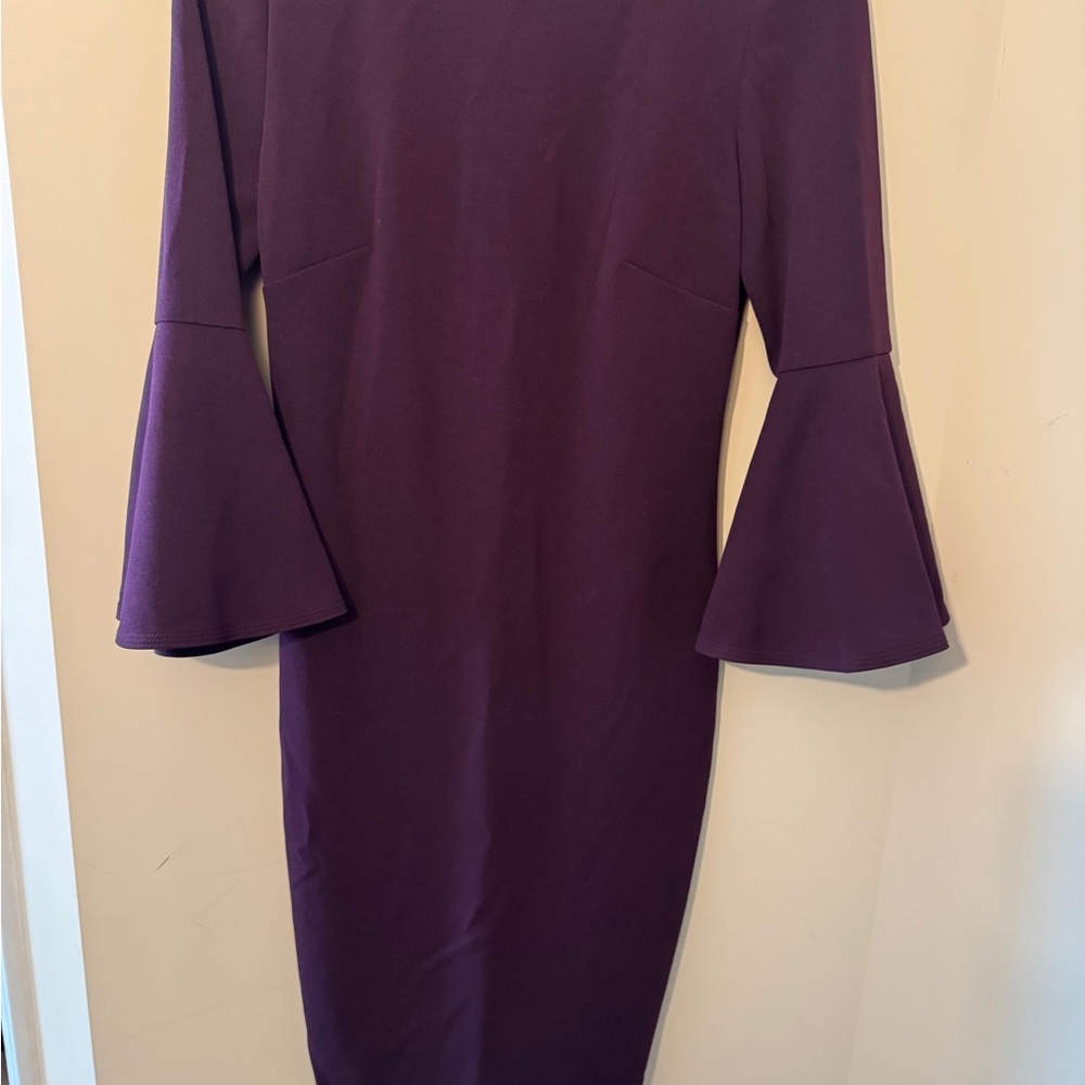 Calvin Klein Purple Long Sleeve Dress